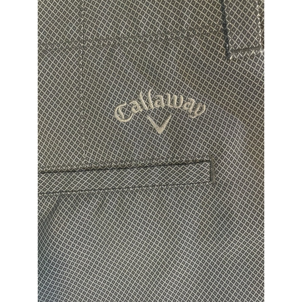 Callaway Golf Shorts Mens 36 Grey Micro Diamond Print Stretch Performance Flat
